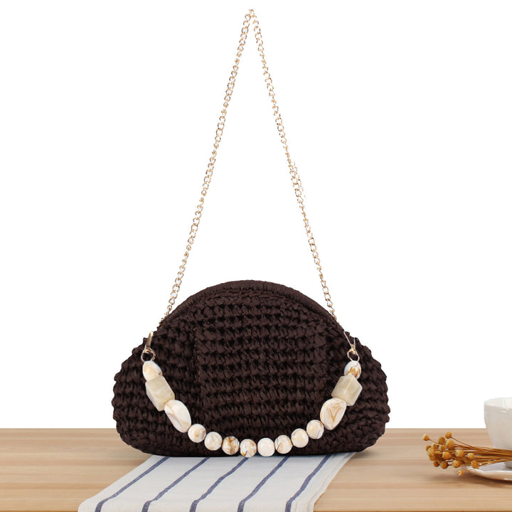 Shoulder bag with elegant pearl decoration Kalsten