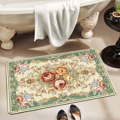 Luxurious Floral Pattern Bath Mat Acalora
