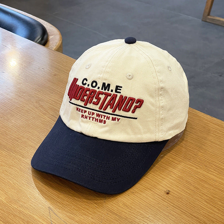 Unisex Casual Textured Cap with Playful Embroidery Kalsten