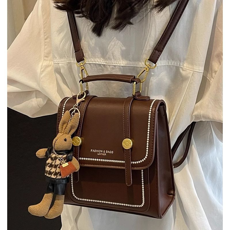 Vintage-Inspired Structured Satchel Bag Acalora