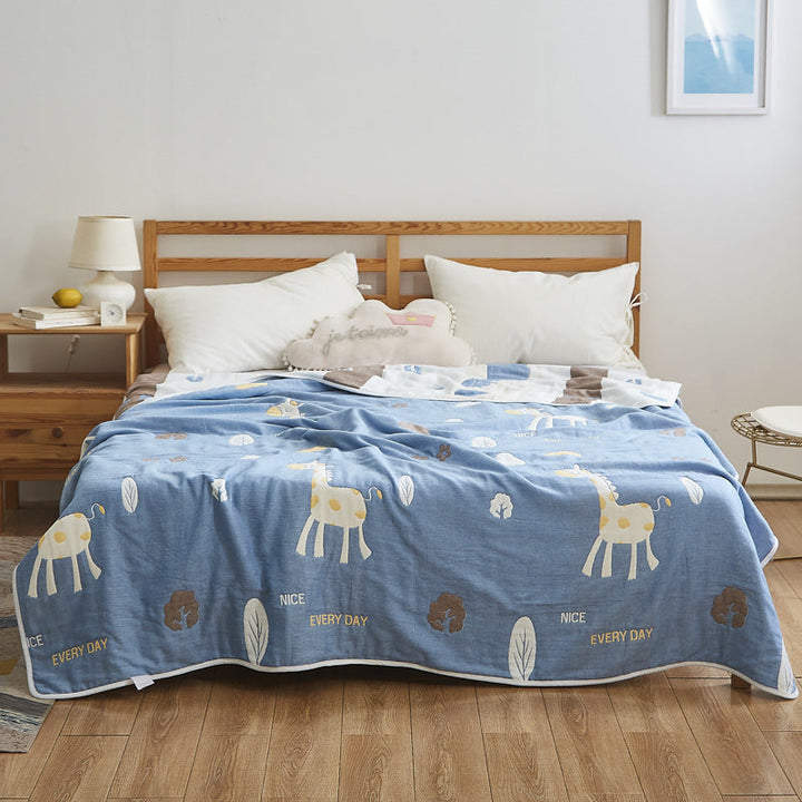 Women Elegant Blanket with Subtle Leaf Pattern Kalsten