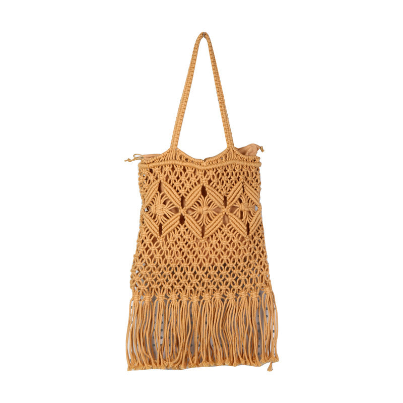 Handcrafted macrame bag with tassels Kalsten