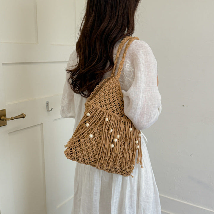 Handcrafted Macrame Bag with Tassels Kalsten