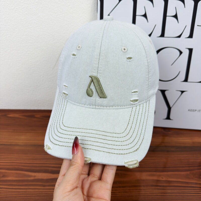 Men's Distressed Denim Style Cap Kalsten
