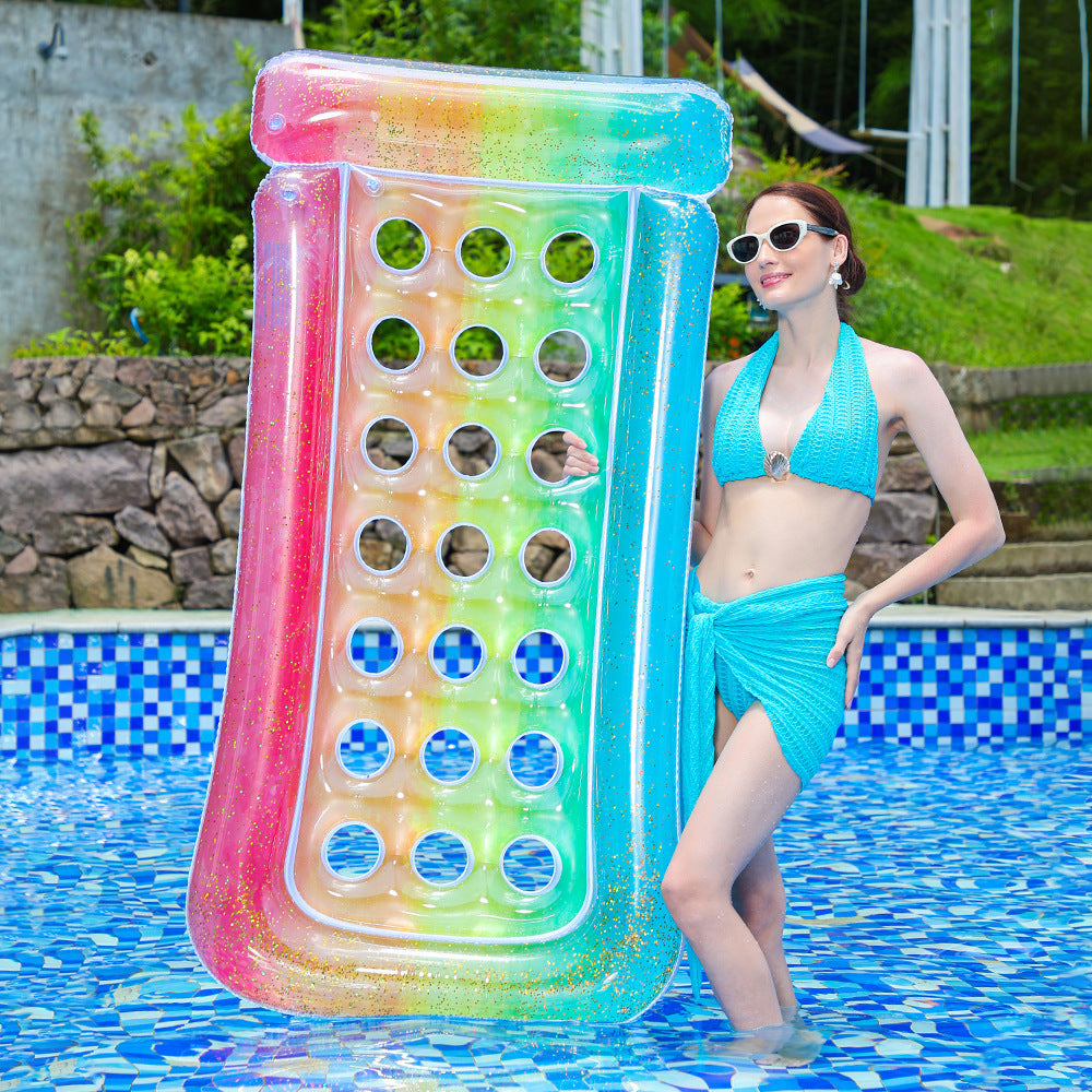 Ladies Inflatable Comfort Pool Lounge with Integrated Cup Holders Kalsten