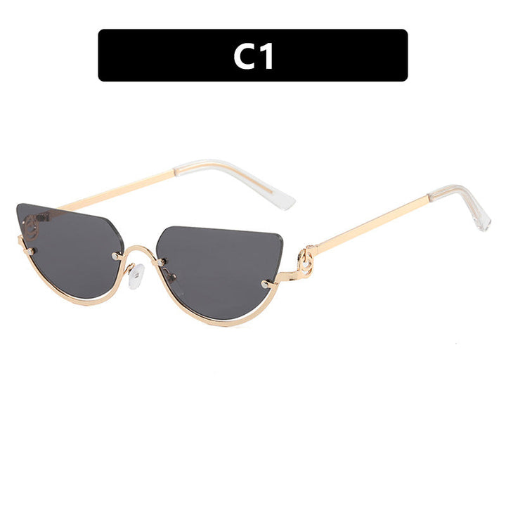 Ladies Cat-Eye Sunglasses with Gold-Colored Metal Frame and UV Protection Kalsten