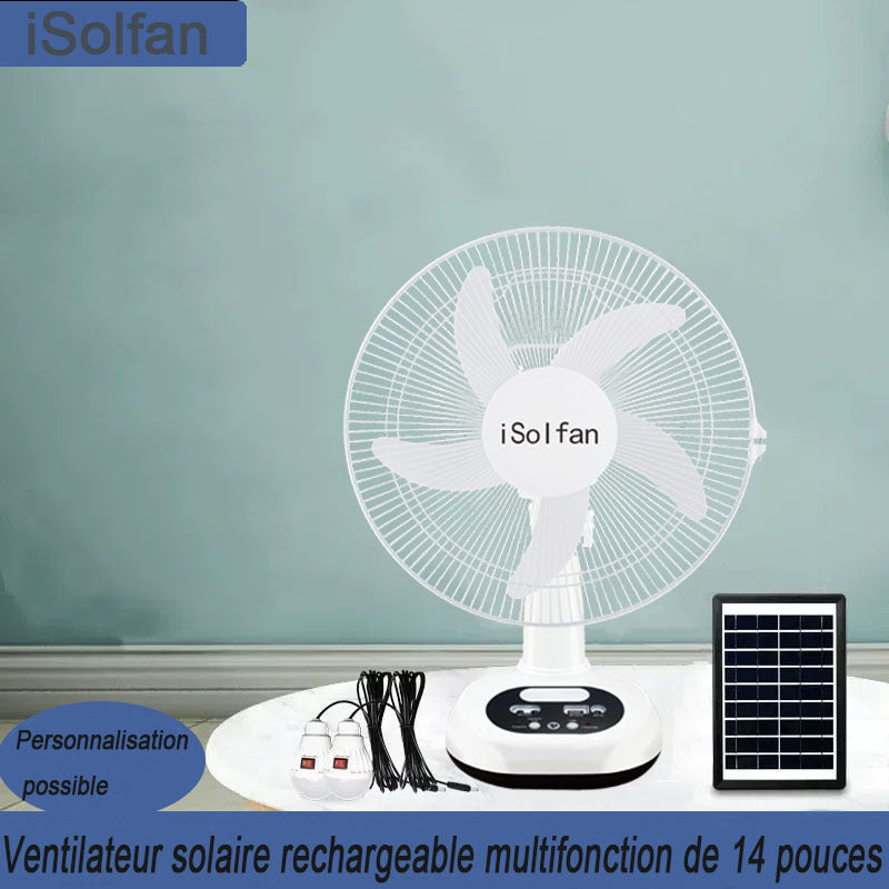 Ladies solar-powered table fan with remote control and variable speed regulation module Kalsten