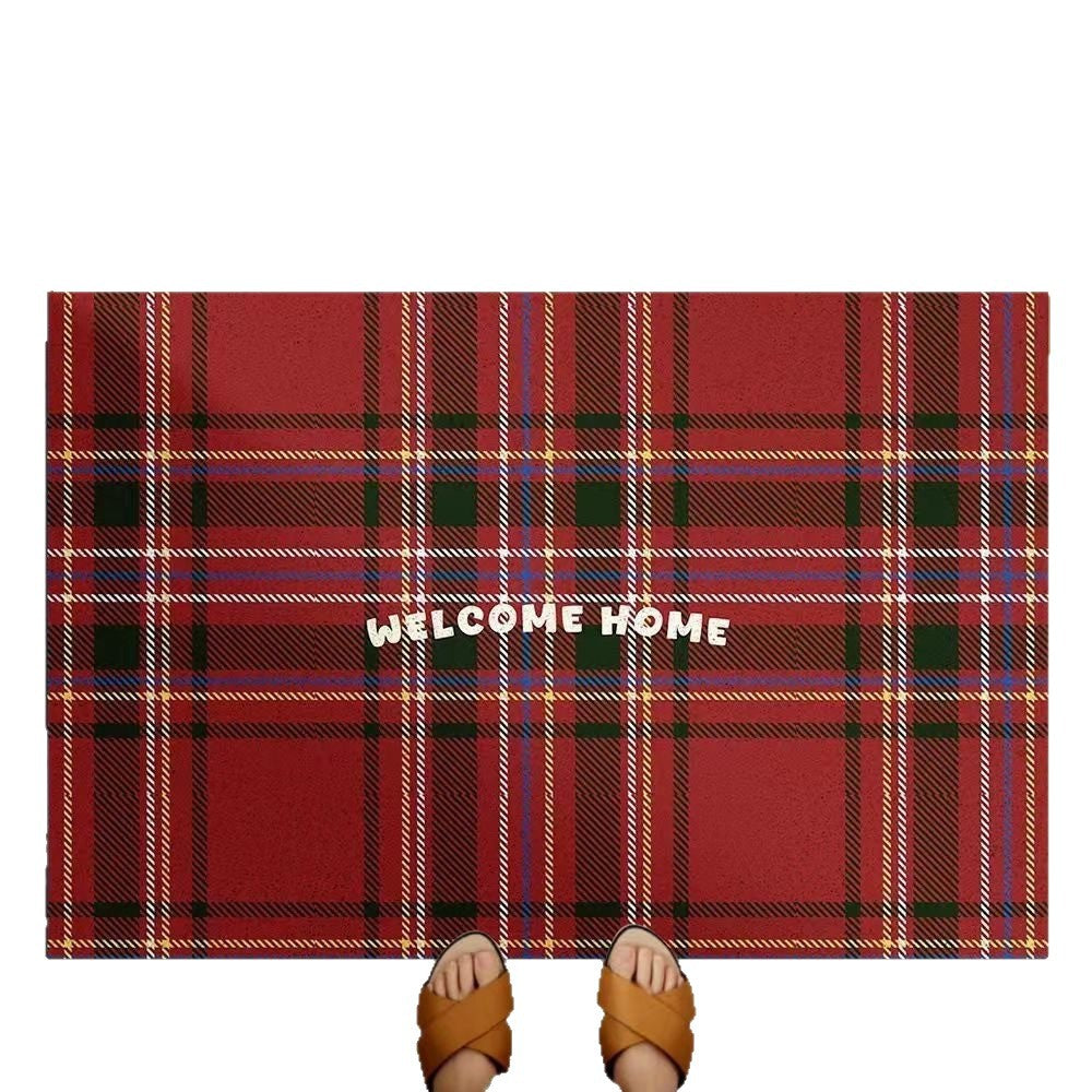 Plaid Welcome Mat Kalsten