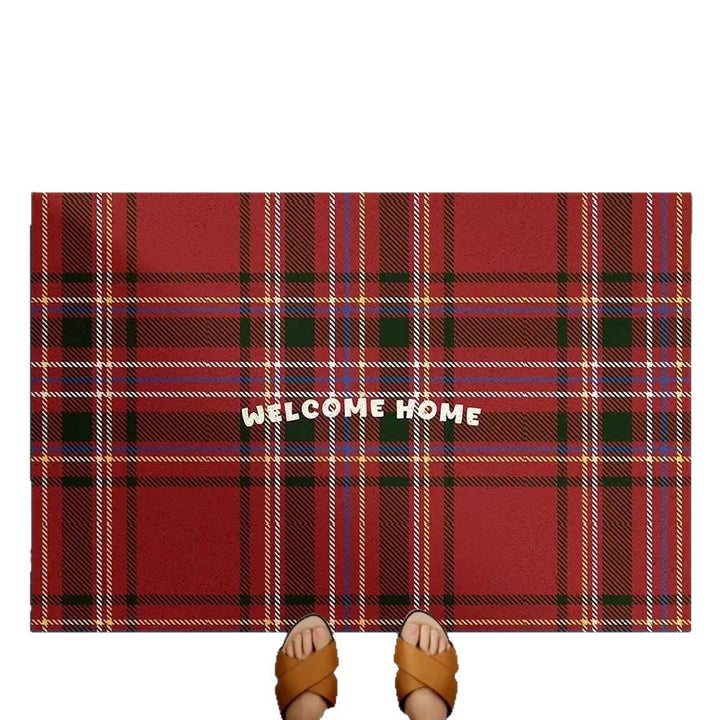 Plaid Welcome Mat Kalsten