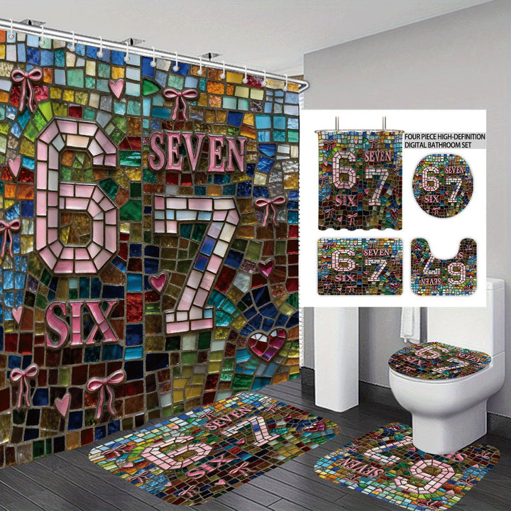 Colorful Dessert-Themed Bathroom Set Kalsten