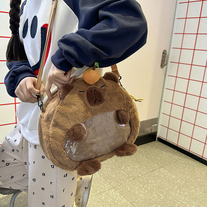 Plush Capybara Character Backpack Kalsten