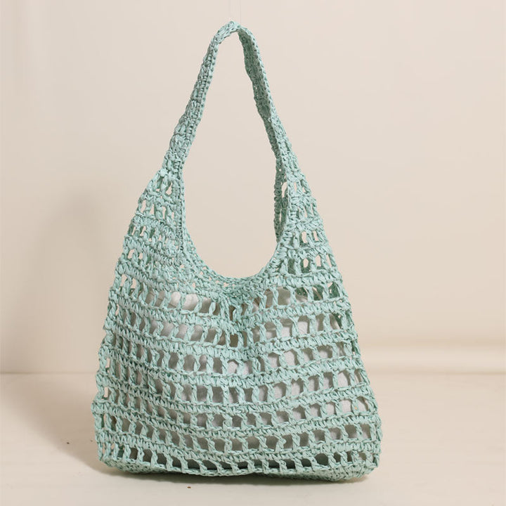 Trendy net tote bag with gathered design Kalsten