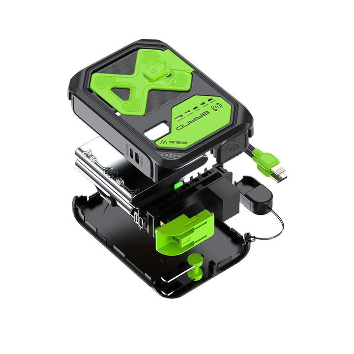 Portable power bank with dual fast charging function and intelligent cable management Kalsten