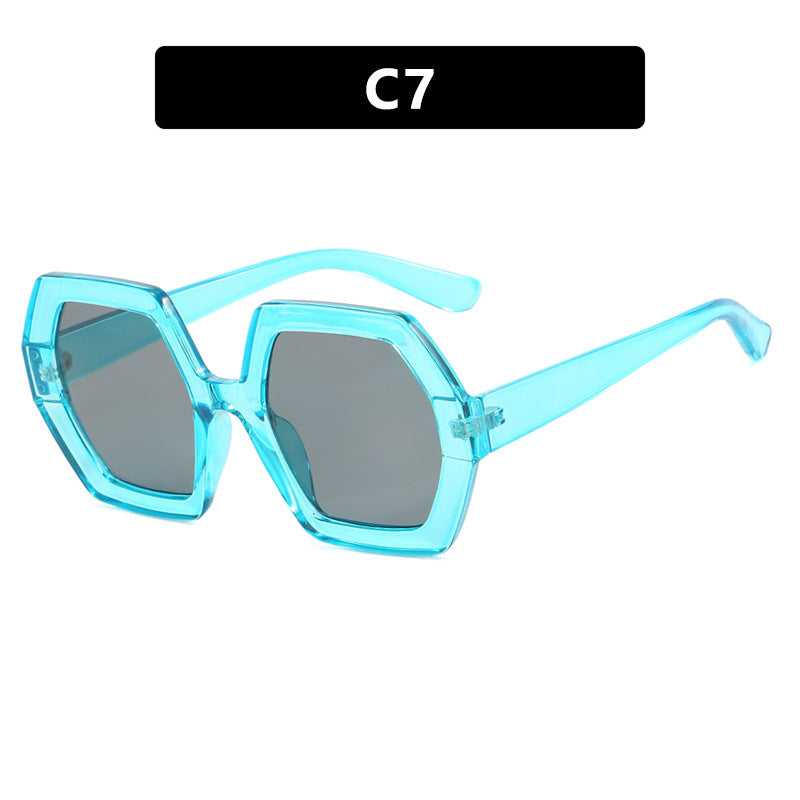 Women innovative hexagonal sunglasses Kalsten