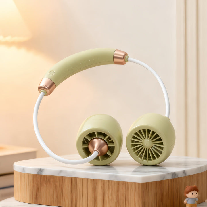 Women Portable Neck Fan with Flexible Arm and USB Connection Kalsten