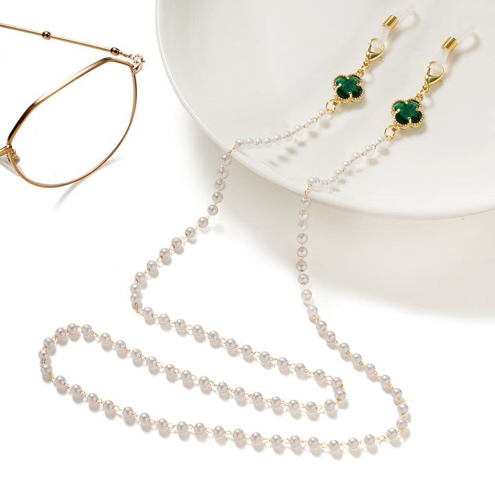 Elegant glasses holder chain with pearl accents Kalsten