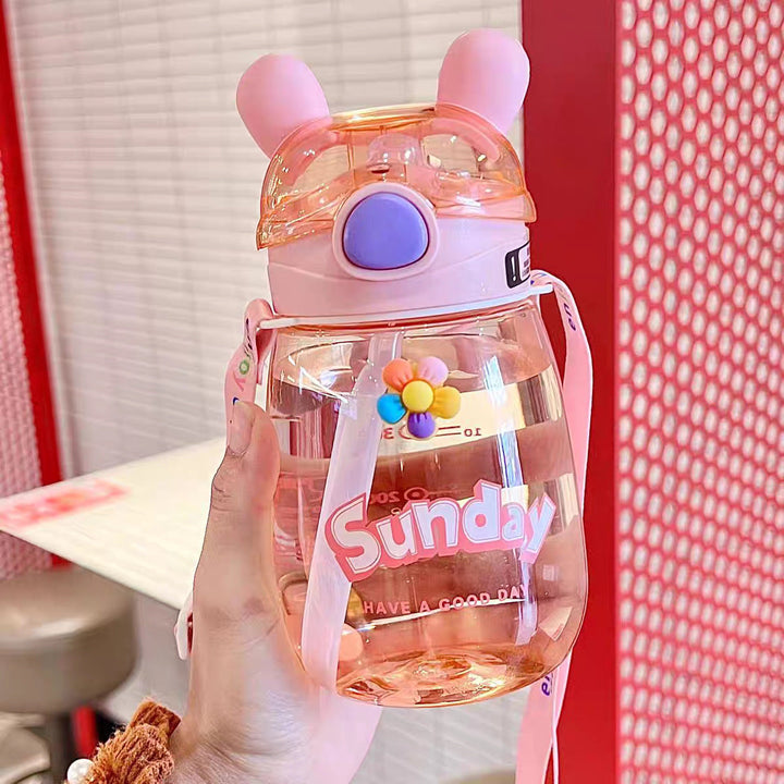 Ladies Animal-Friendly Water Bottle with Practical Straw Kalsten