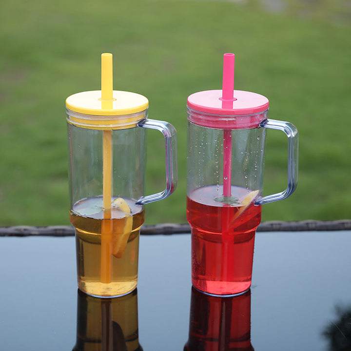 Women's creative drinking cup with retractable straw and non-slip handle Kalsten