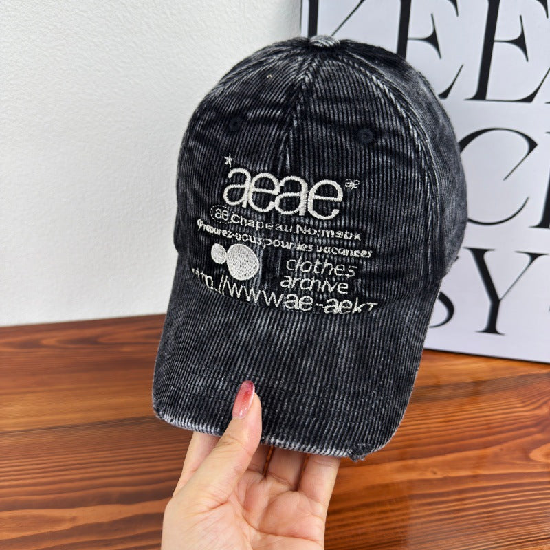 Women's Distressed Corduroy Baseball Cap Kalsten