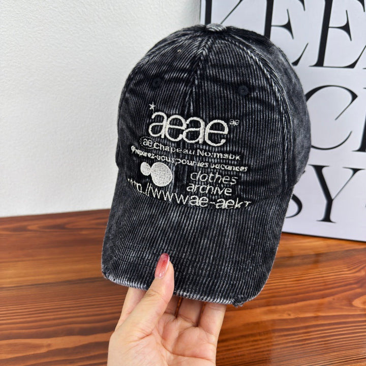 Women's Distressed Corduroy Baseball Cap Kalsten
