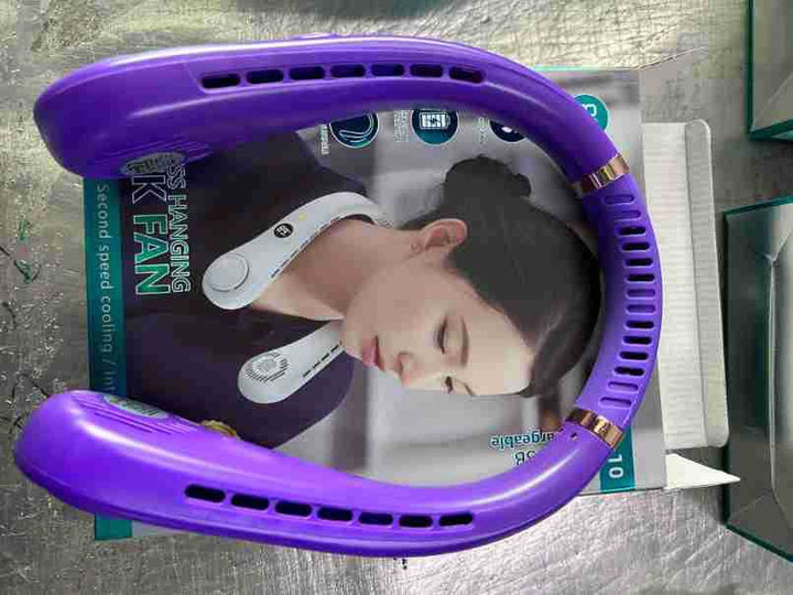 Women's Portable Neck Fan with Temperature Display Kalsten