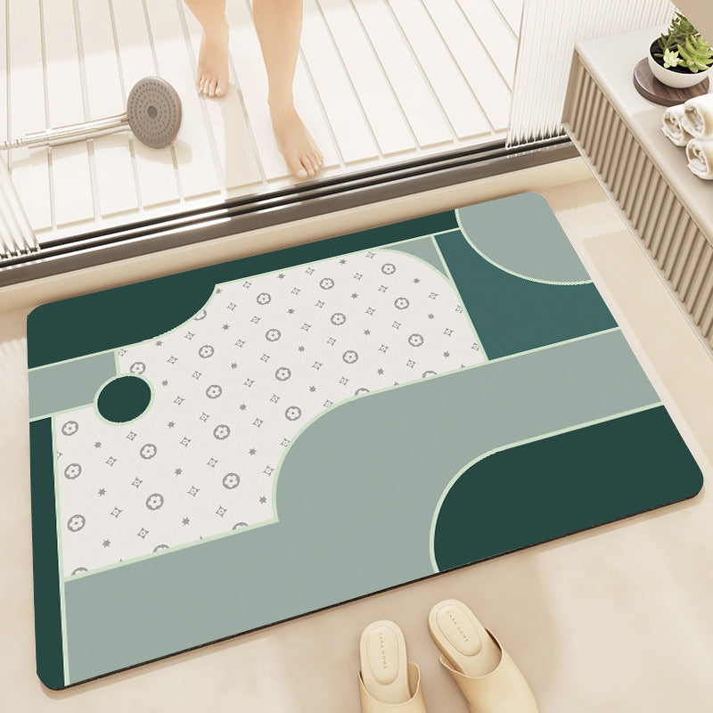 Geometric Patterned Bath Mat Acalora