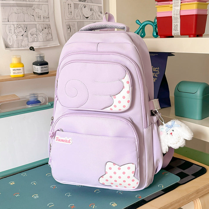 Cute Animal-Themed Multi-Pocket School Backpack