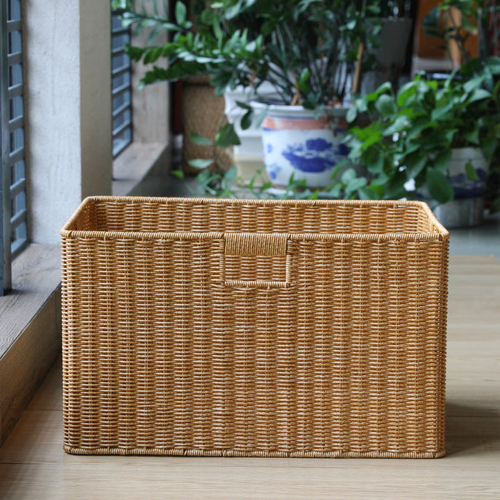 Woven Storage Basket with Ergonomic Handles Kalsten