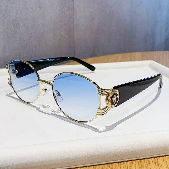 Ladies elegant sunglasses with luxurious metal frame and mirrored lenses Kalsten