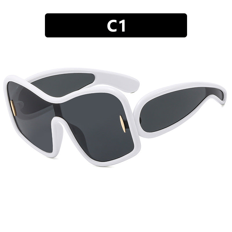 Women’s futuristic sunglasses with extra wide design and protective UV filter Kalsten