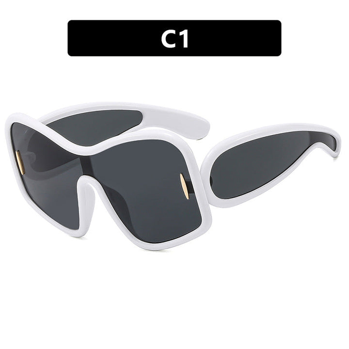 Women’s futuristic sunglasses with extra wide design and protective UV filter Kalsten