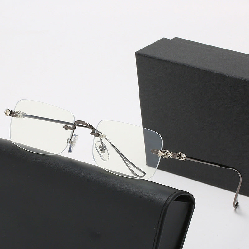 Ladies fashionable correction glasses with elegant square frame and decorated temples Kalsten