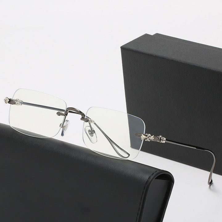 Ladies fashionable correction glasses with elegant square frame and decorated temples Kalsten