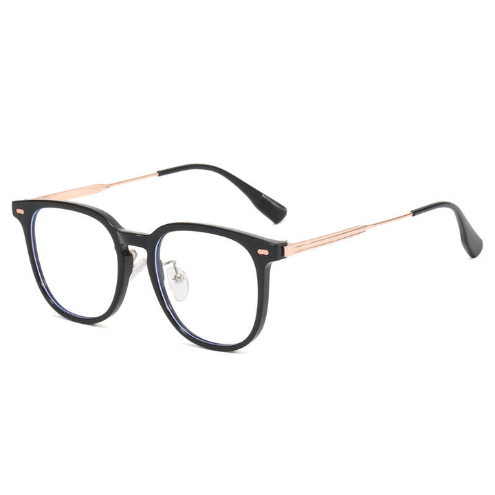 Women's clear rectangular glasses with delicate metal frame Kalsten