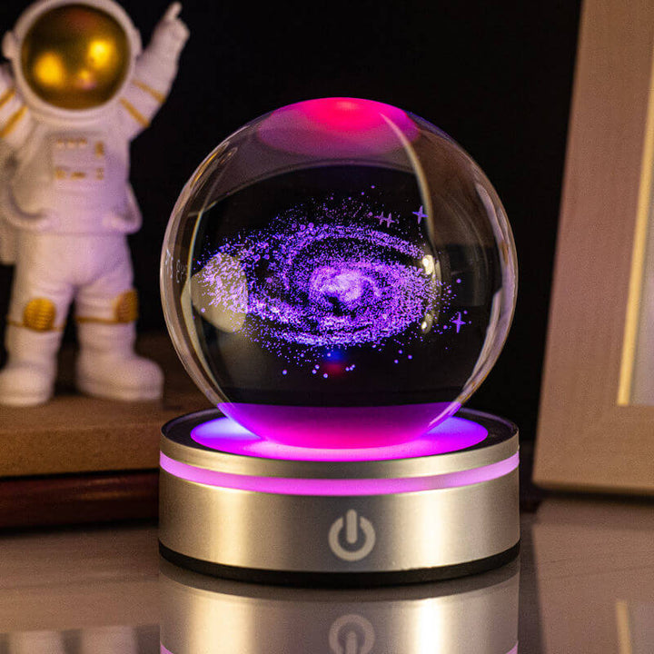 Creative 3D Inner Carving Luminous Crystal Ball Colorful Gradient Small Night Lamp Home Decorations Gifts Selection | Kalsten