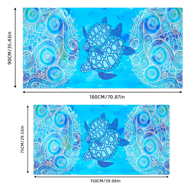 Microfiber beach towel with exclusive turtle motif Kalsten