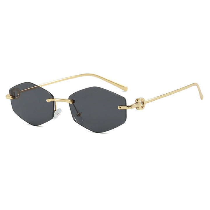Women's fashionable sunglasses with hexagonal frame and luxurious accents Kalsten
