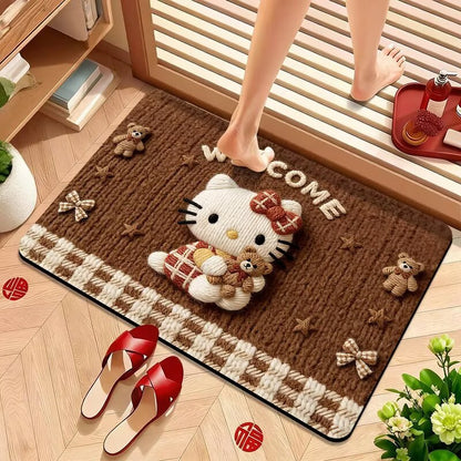 Cute Puppy-Themed Plush Bath Mat Acalora