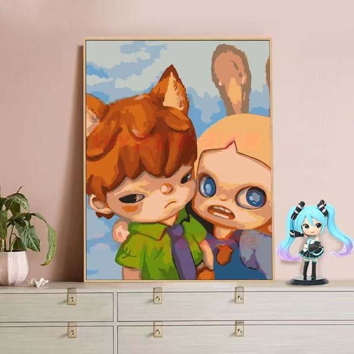 Playful Character Illustration Canvas Art Kalsten