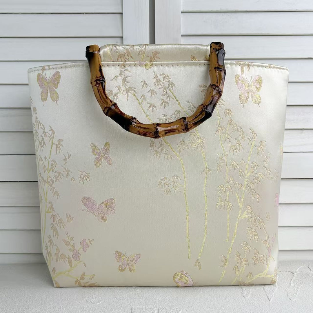 High-quality cotton tote bag with bamboo handles Kalsten