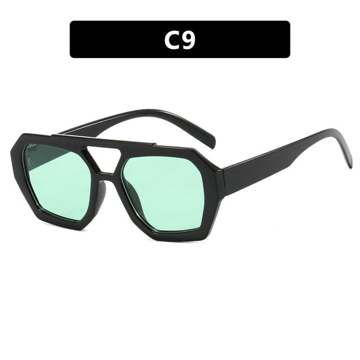 Women's geometric sunglasses made of durable plastic with polarized lenses Kalsten