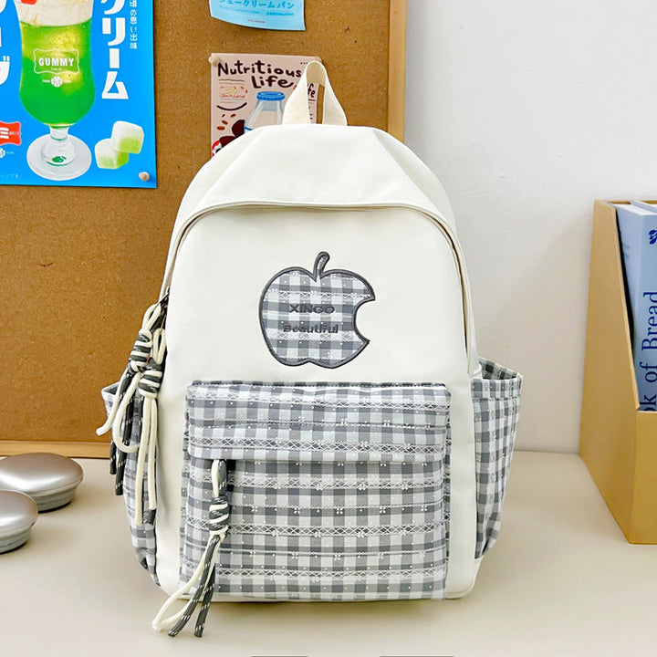Vintage Style Gingham Patterned Backpack Kalsten