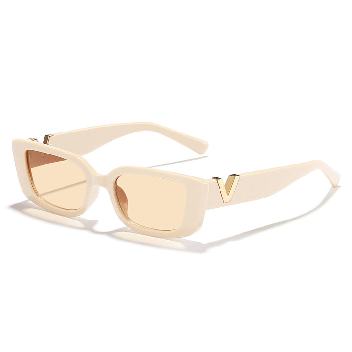 Ladies fashionable square sunglasses with golden accents Kalsten