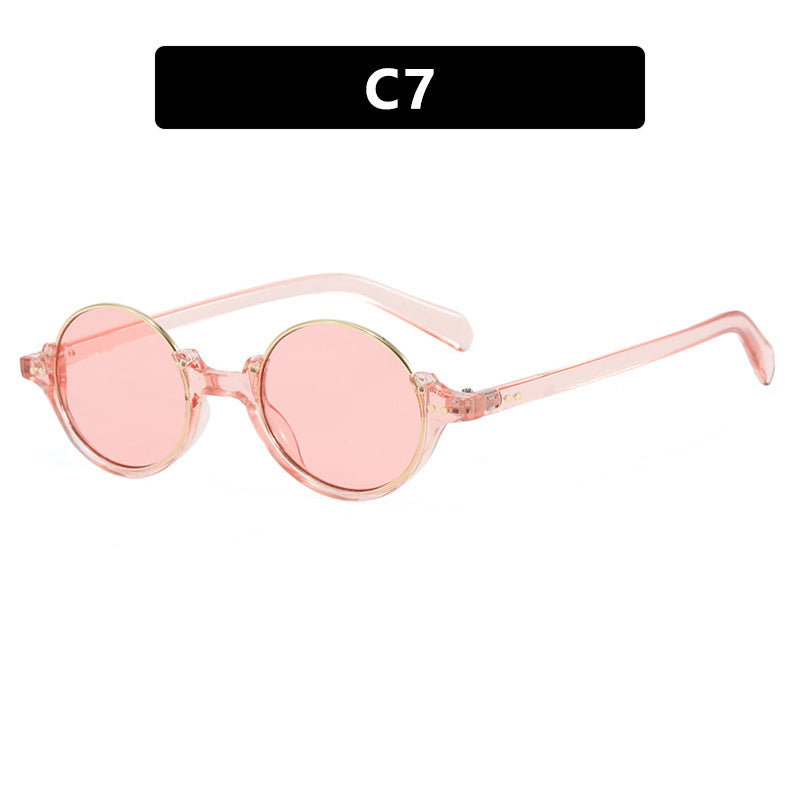 Women's round sunglasses with elegant plastic frame Kalsten