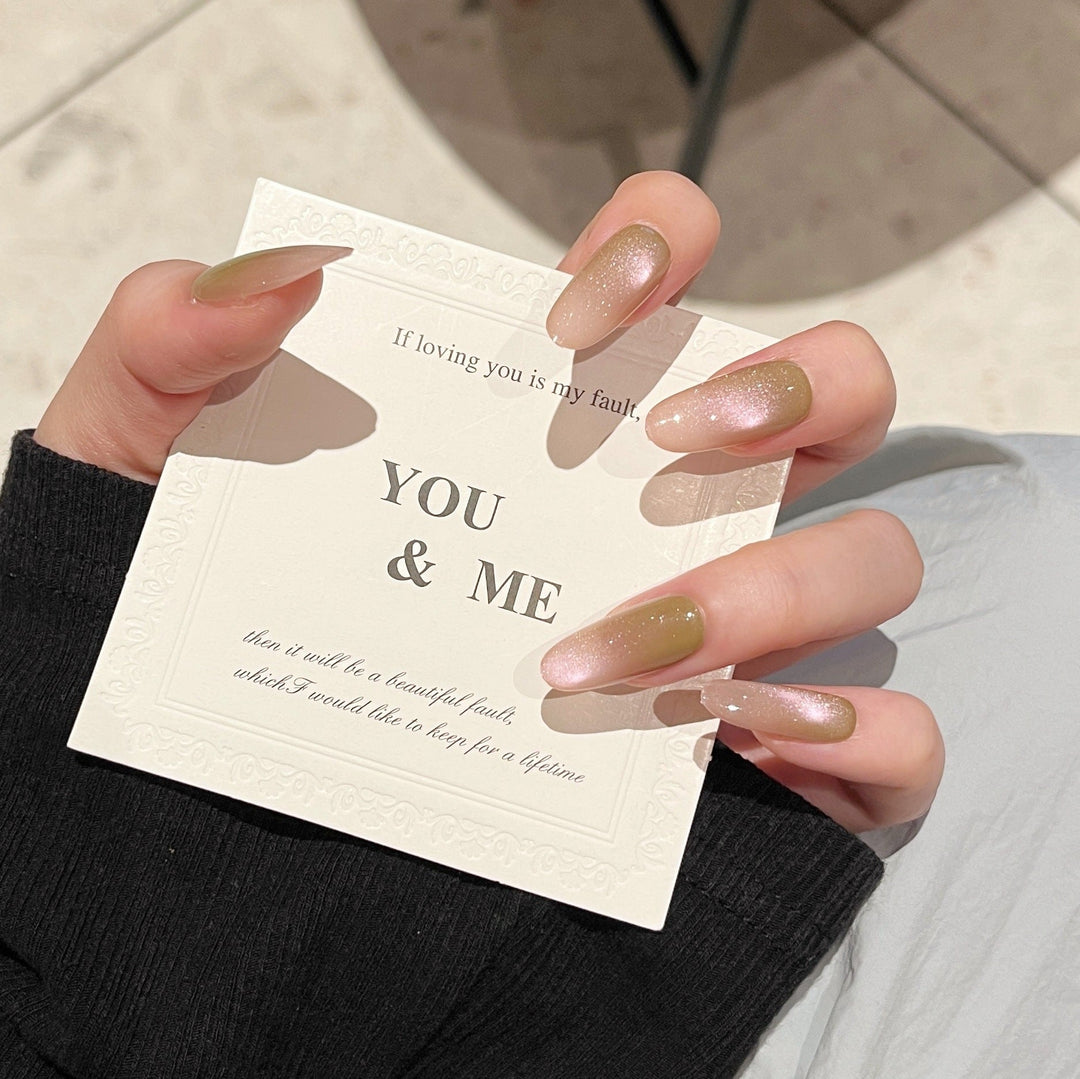 Glamorous Heart-Themed Press-On Nail Set Kalsten
