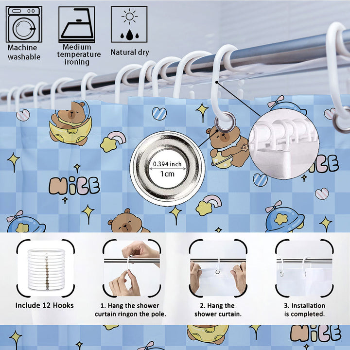 Cute Bear-Themed Four-Piece Bathroom Set Kalsten