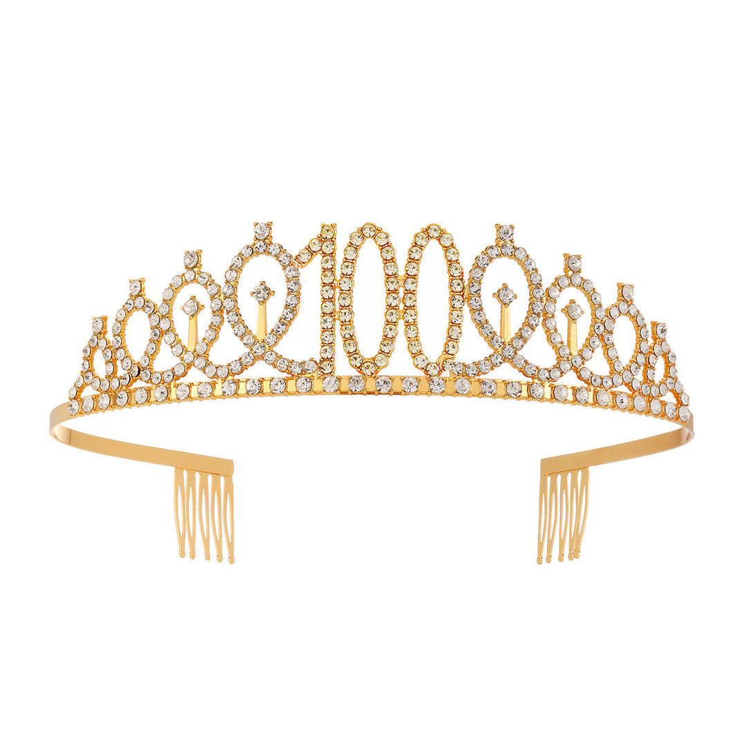 Women's Crystal-Embellished Tiara with Elegant Design Kalsten