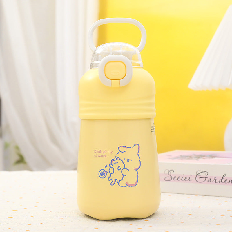 Women Practical Water Bottle with Innovative Push-Button Closure Kalsten