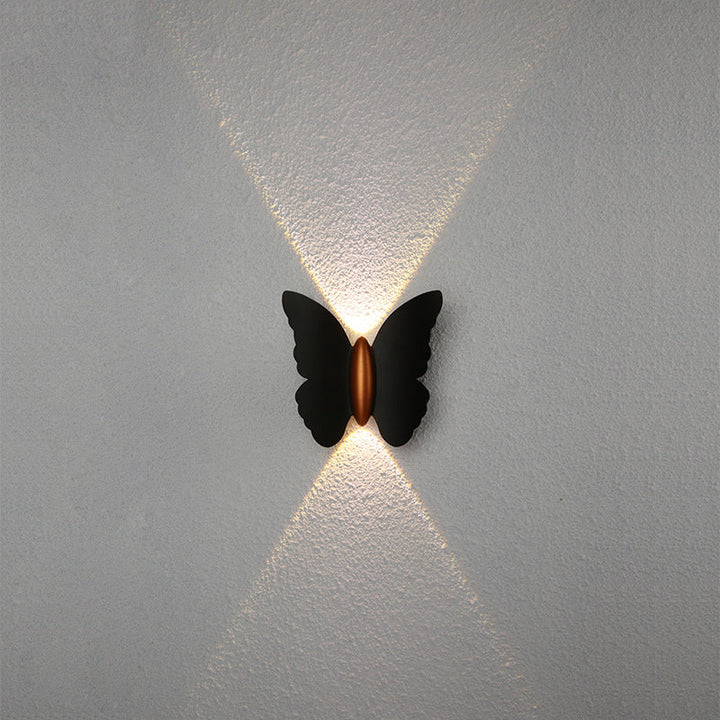 Creative Butterfly Shape Outdoor Patio LED Wall Sconce Lamp | Kalsten