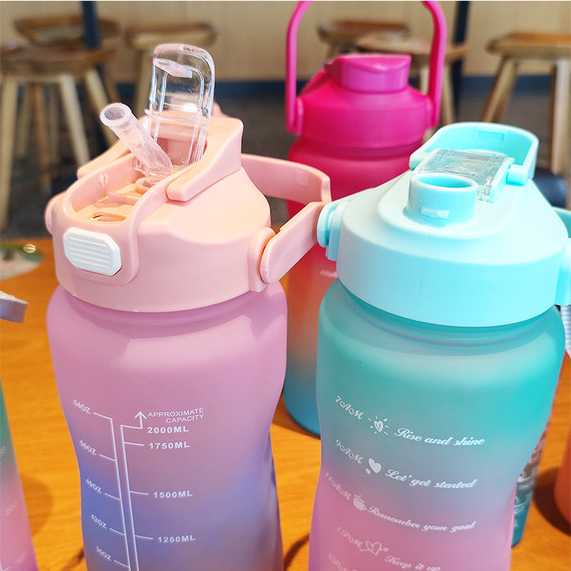 Women's ergonomic water bottle with motivational markings Kalsten